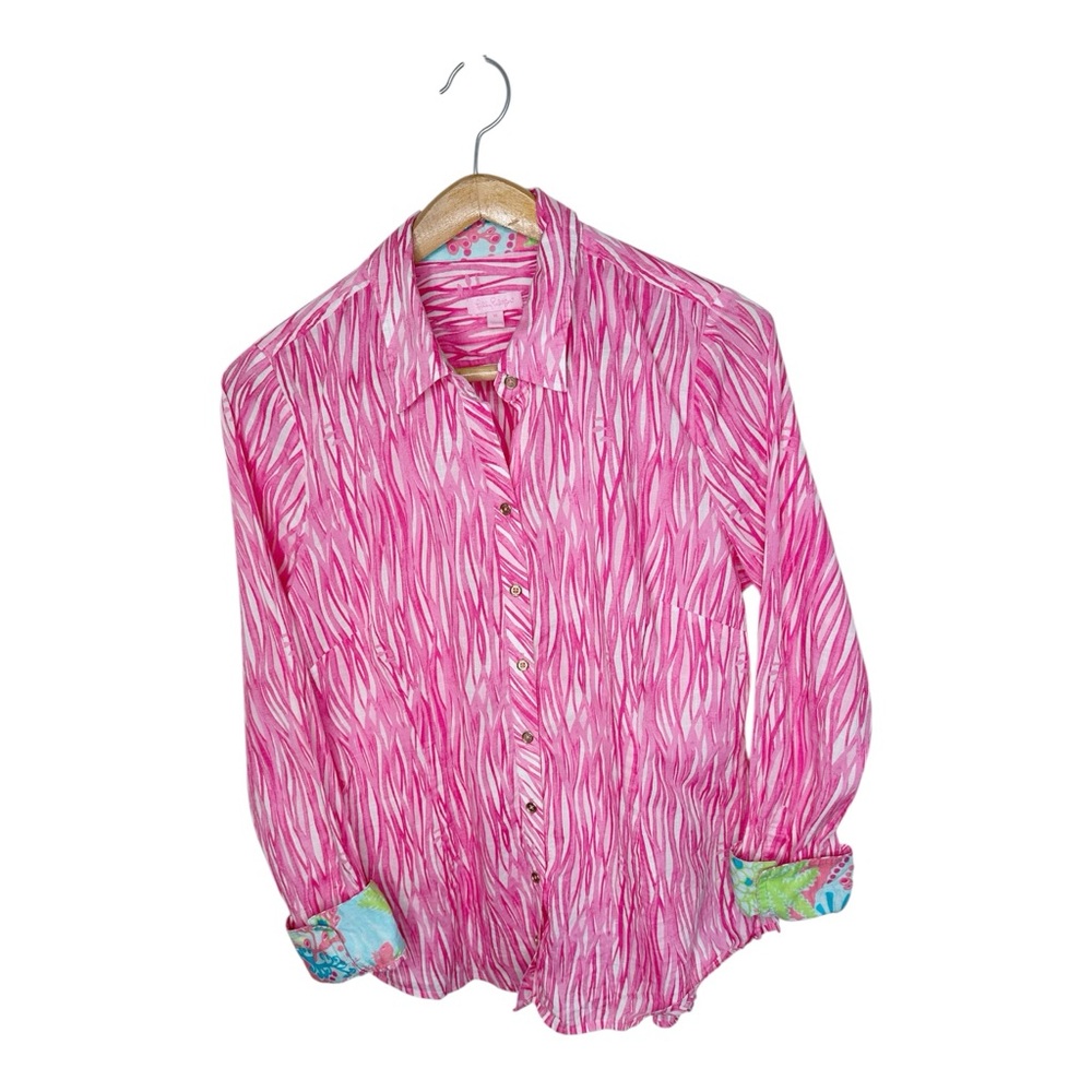 Lilly Pulitzer Pink Button Down Shirt